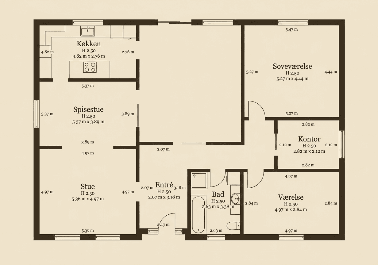 Optimized lettable area
